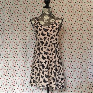 Pink butterfly strappy slip